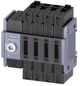 Sicherheitslasttrennschalter von Siemens: Ein schwarzes und graues elektrisches Gerät, verwendet zur sicheren Isolation von Stromkreisen.