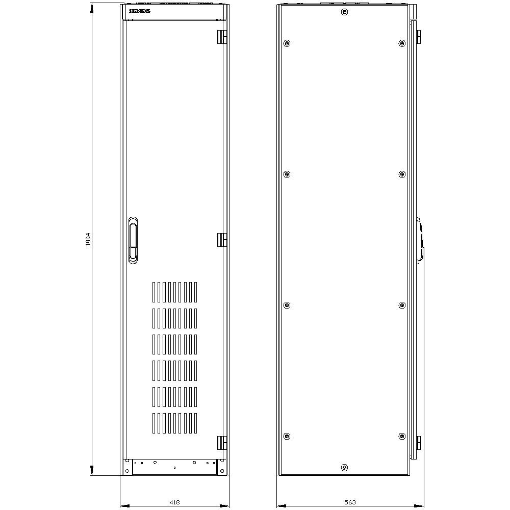 Siemens 8MF1845-3VS4 Schaltschrank 400 x 1800 x 500 Stahl Grau 1 St.