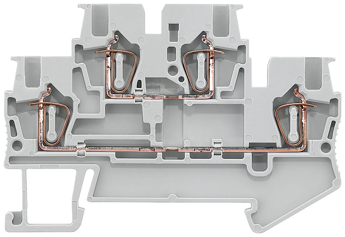 Siemens 8WH20200AE00 Doppelstockklemme 4.2mm Federzuganschluss Grau 1St.
