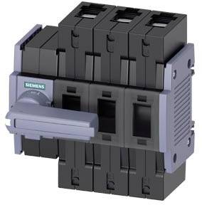 Ein schwarzer und grauer elektrischer Schaltschalter mit einem Siemens-Logo, bestehend aus mehreren Schaltelementen.