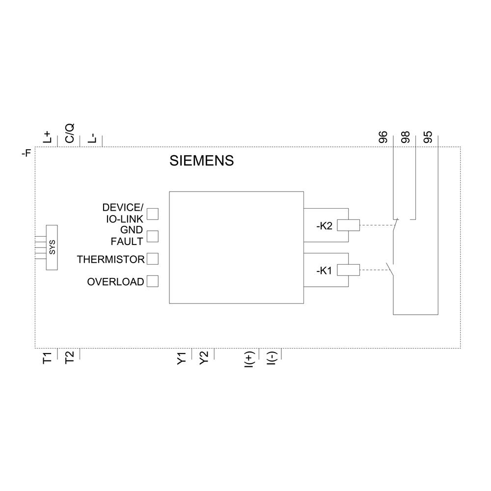 Siemens Auswerteeinheit für Motorvollschutz 1 Schließer, 1 Wechsler 3RB2483-4AC1 1St.