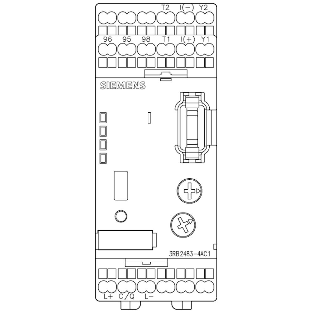 Siemens Auswerteeinheit für Motorvollschutz 1 Schließer, 1 Wechsler 3RB2483-4AC1 1St.