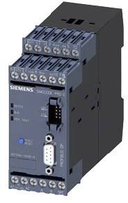 'Siemens SIMOCODE pro C' Motor-Management-Gerät in schwarzem Gehäuse mit mehreren Anschlussklemmen und blauer Status-LED.