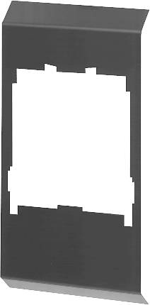 Metallhalterung mit rechteckigem Ausschnitt. Wird zur Befestigung von Komponenten in elektrischen Installationen verwendet.