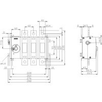 Siemens Lasttrennschalter 3polig 500 A 8 Schließer, 8 Öffner 690 V/AC 3KD44340QE100 Siemens Lasttrennschalter 3polig 500 A 8 Schließer, 8 Öffner 690 V/AC 3KD44340QE100