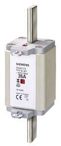Ein Siemens NH-Sicherungseinsatz 3NA3 216, 35A, 500V, in rechteckiger Form mit Metallkontakten, für industrielle Anwendungen.