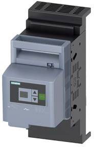 Ein grauer, rechteckiger Schaltschrank mit digitalem Display und Tasten, montiert an einer schwarzen Halterung. Umgebungskontext nicht ersichtlich.