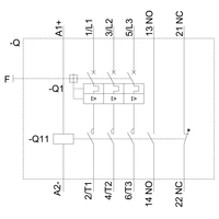 Siemens 3RA2120-4CE27-0BB4 3RA21204CE270BB4 Verbraucherabzweig Motorleistung bei 400V 11kW 690V Nennstrom 22A Siemens 3RA2120-4CE27-0BB4 3RA21204CE270BB4 Verbraucherabzweig Motorleistung bei 400V 11kW 690V Nennstrom 22A