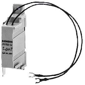 Grauer Siemens-Relais mit zwei langen, schwarzen Kabeln, geeignet für elektrische Schaltungen mit einer Spannung von 50–300V.