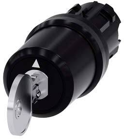 Siemens 3SU10005PP010AA0 3SU1000-5PP01-0AA0 Schlüsselschalter 2 x 45° IP66, IP67, IP69/IP69K 1St.