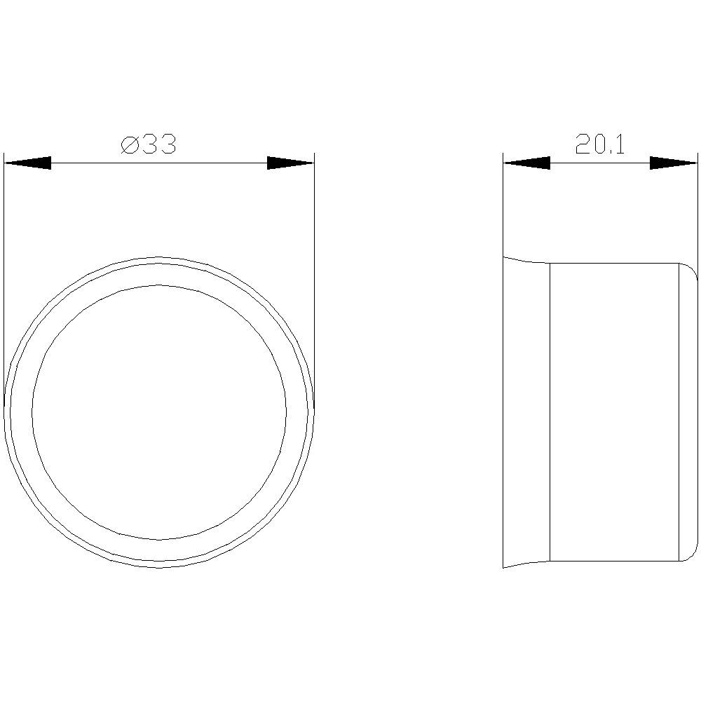 Siemens 3SU19000DC700AA0 3SU1900-0DC70-0AA0 Schutzkappe IP66, IP67 1St.