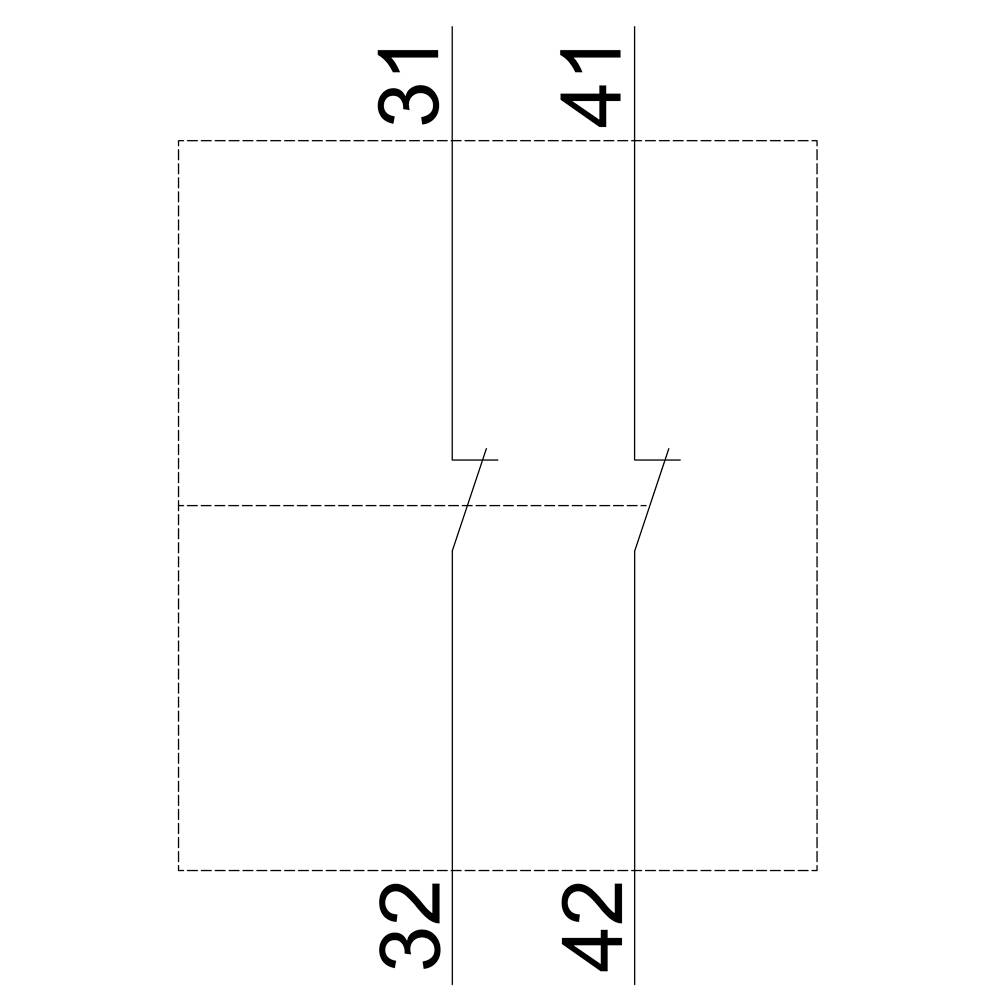 Diagramm zeigt zwei vertikale und eine horizontale Linie mit Beschriftungen 31, 32, 41 und 42 an den Linienenden.