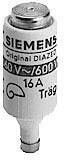 Sicherung von Siemens mit Beschriftung 'SIEMENS Original DIAZED 500V~600V 16A Träge'. Geeignet für elektrische Schutzschaltungen.