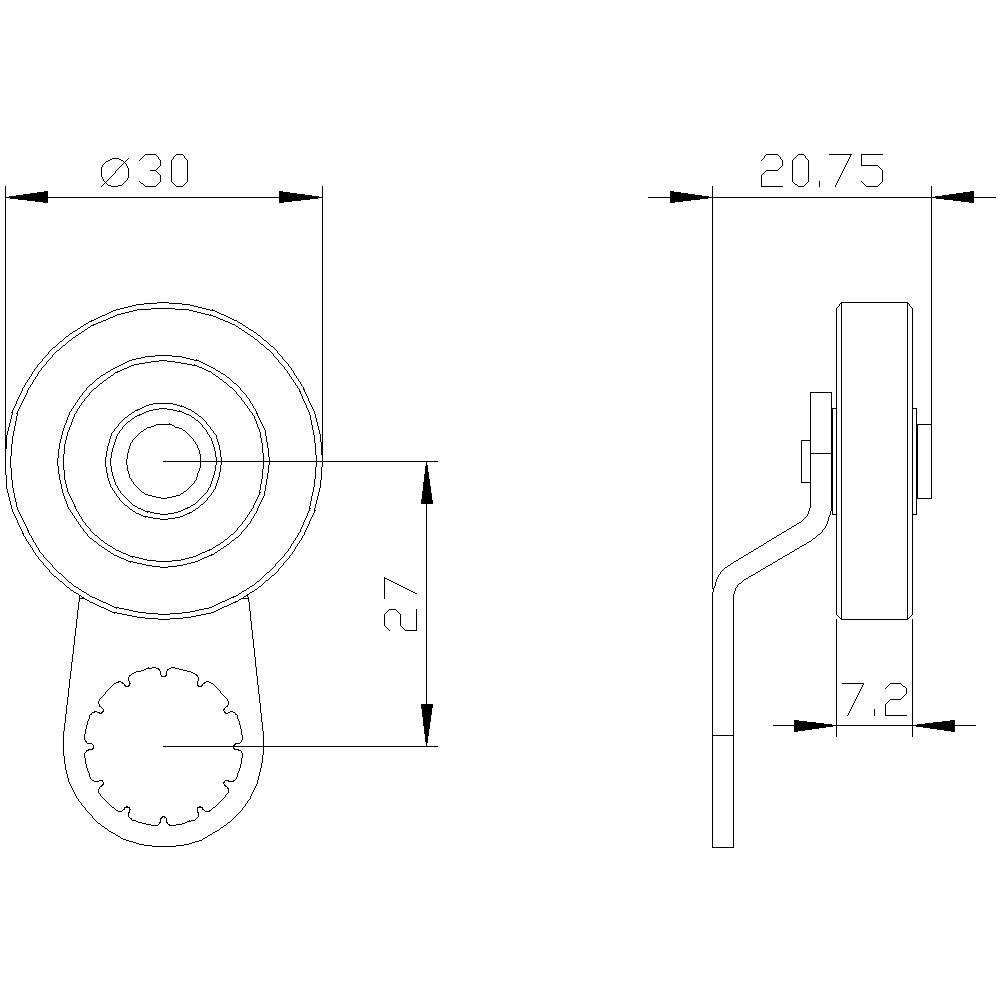 Siemens 3SE50000AA05 3SE5000-0AA05 Schwenkhebel Schwenkhebel, Metallhebel, Kunststoffrolle 1St.
