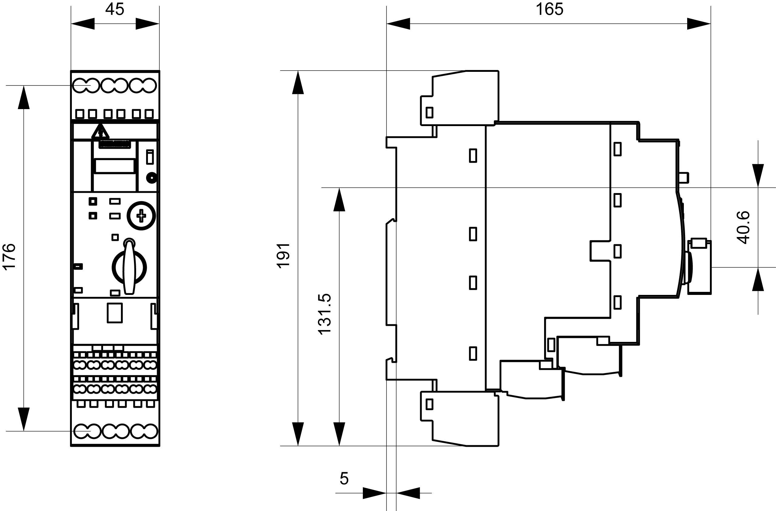 Siemens 3RA6120-2CP32 3RA61202CP32 Direktstarter Motorleistung bei 400V 1.5kW 690V Nennstrom 4A