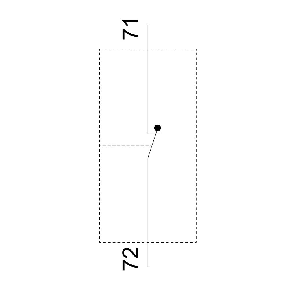 'Schalter 71' über 'Schalter 72' zeigen wahrscheinlich ein elektrotechnisches Diagramm mit einem Schalterpunkt in der Mitte.