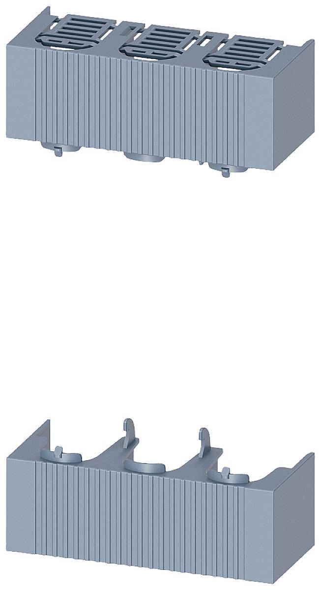 Zwei blaue rechteckige elektrische Steckverbinder, voneinander getrennt. Beide zeigen Oberflächenrippen zur besseren Wärmeableitung.