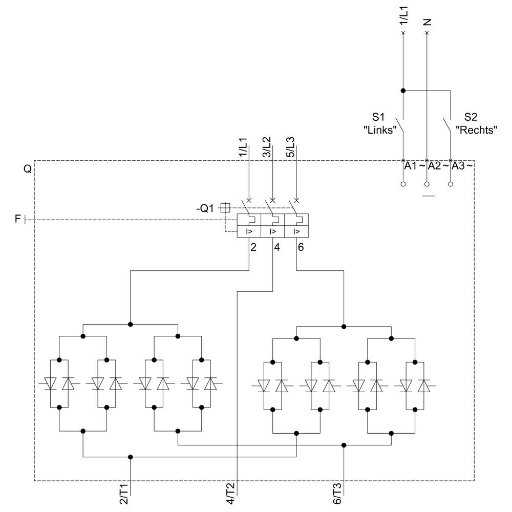 Siemens 3RA2210-0HH03-0SB4 3RA22100HH030SB4 Verbraucherabzweig Motorleistung bei 400V 0.18kW 690V Nennstrom 0.6A