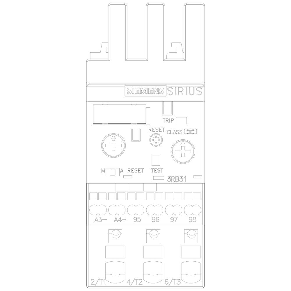 Siemens Überlastrelais 1 Schließer, 1 Öffner 3RB3123-4RE0 1St.