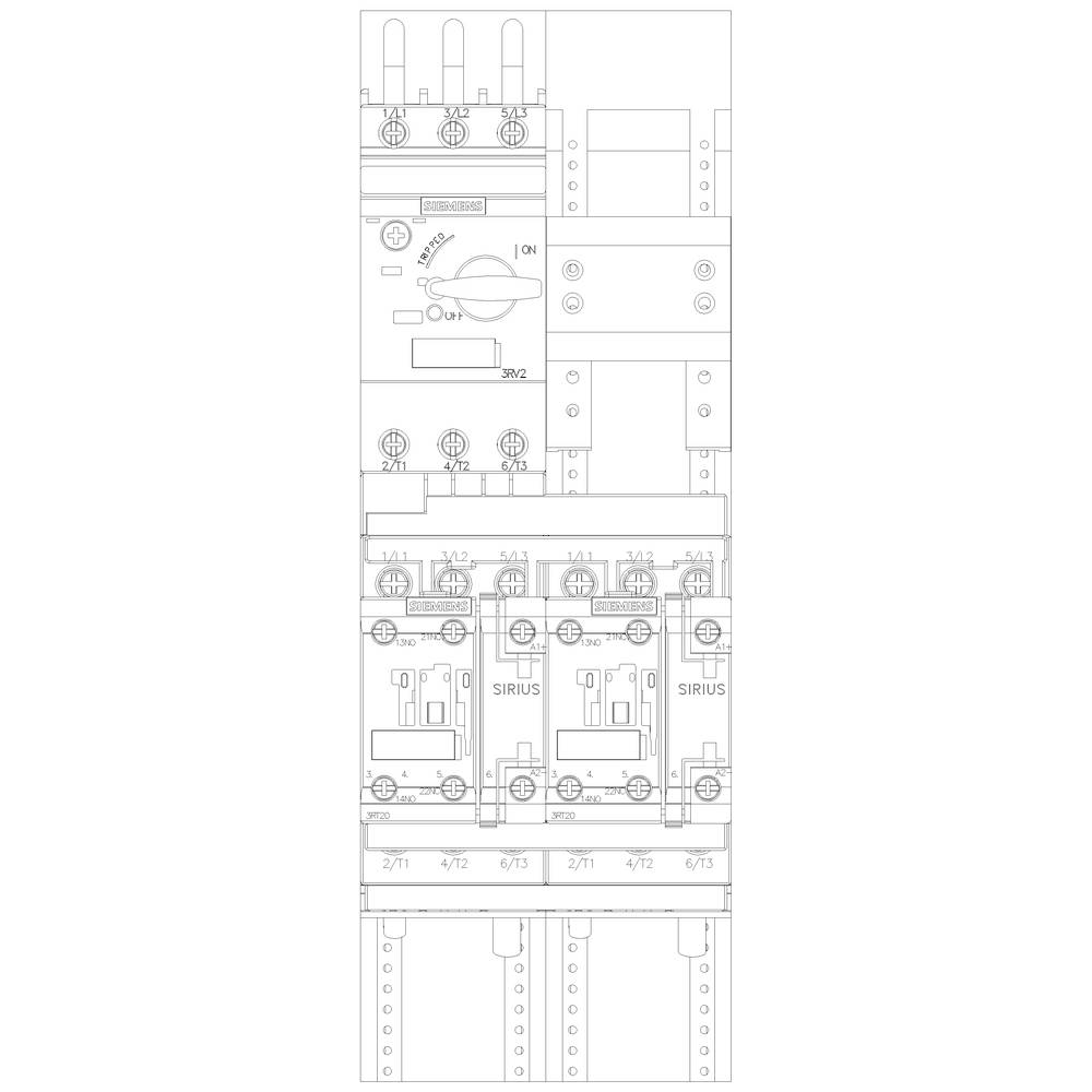 Siemens 3RA2220-4AD26-0BB4 3RA22204AD260BB4 Verbraucherabzweig Motorleistung bei 400V 7.5kW 690V Nennstrom 15.5A
