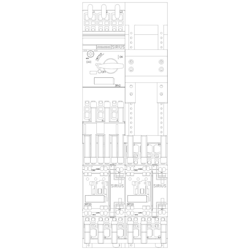 Siemens 3RA2220-4BH26-0AP0 3RA22204BH260AP0 Verbraucherabzweig Motorleistung bei 400V 7.5kW 690V Nennstrom 15.5A