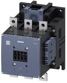 Ein elektrischer Schaltschütz mit mehreren Anschlüssen und einer blauen Frontplatte, geeignet für industrielle Steuerungsanwendungen.