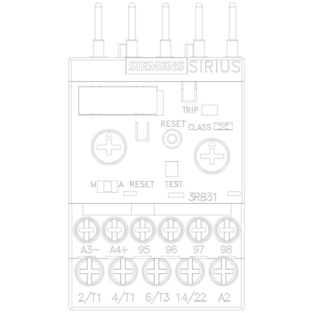 Siemens Überlastrelais 1 Schließer, 1 Öffner 3RB3113-4TB0 1St.