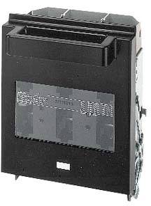 Ein schwarzer elektronischer Baustein mit mehreren Pins an den Seiten. Vermutlich ein Teil eines größeren elektrischen Geräts oder Systems.