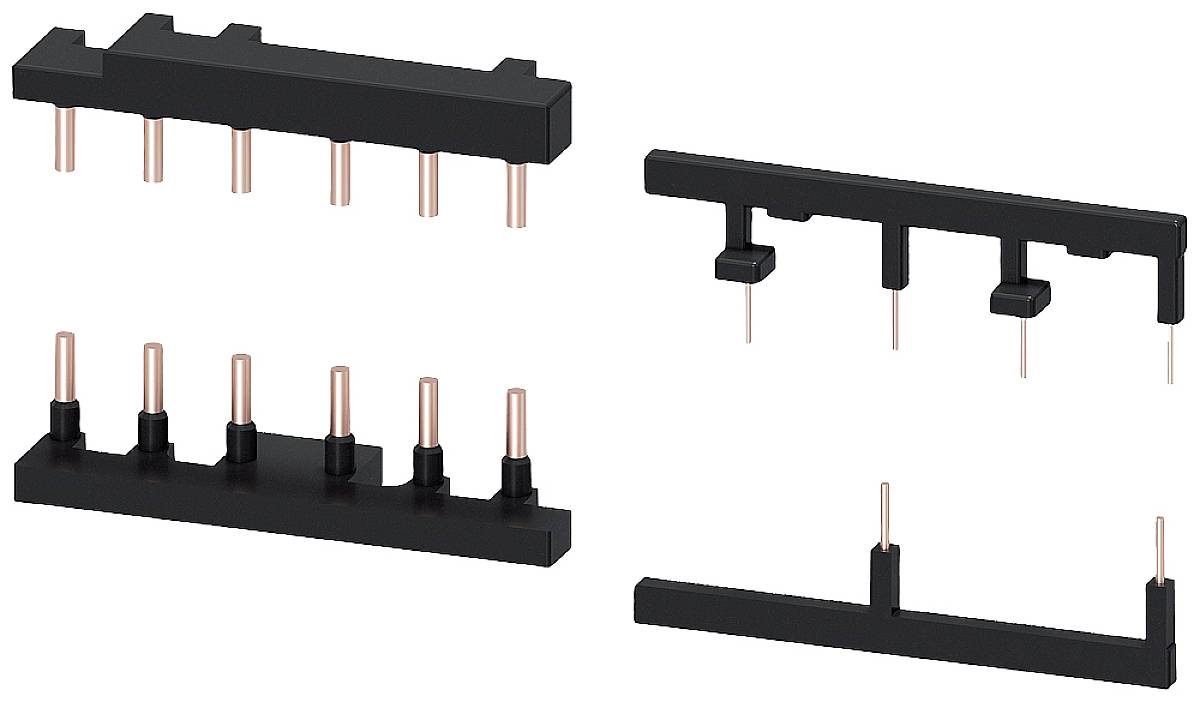Mehrere schwarze Steckverbindungselemente mit Kupferpins in verschiedenen Konfigurationen, die für elektronische Anwendungen verwendet werden.