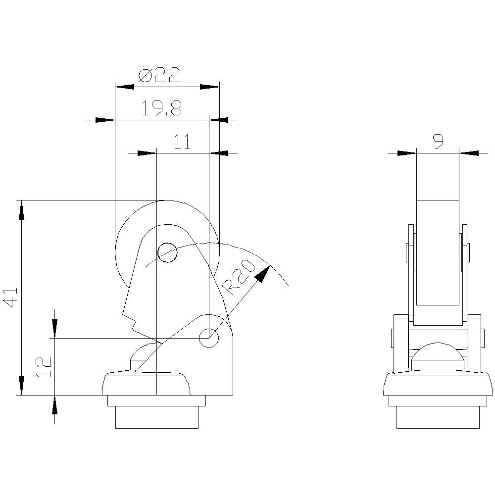 Siemens 3SE50000AE05 3SE5000-0AE05 Antriebskopf für Positionsschalter Rollenhebel, Kunststoffrolle 1St.