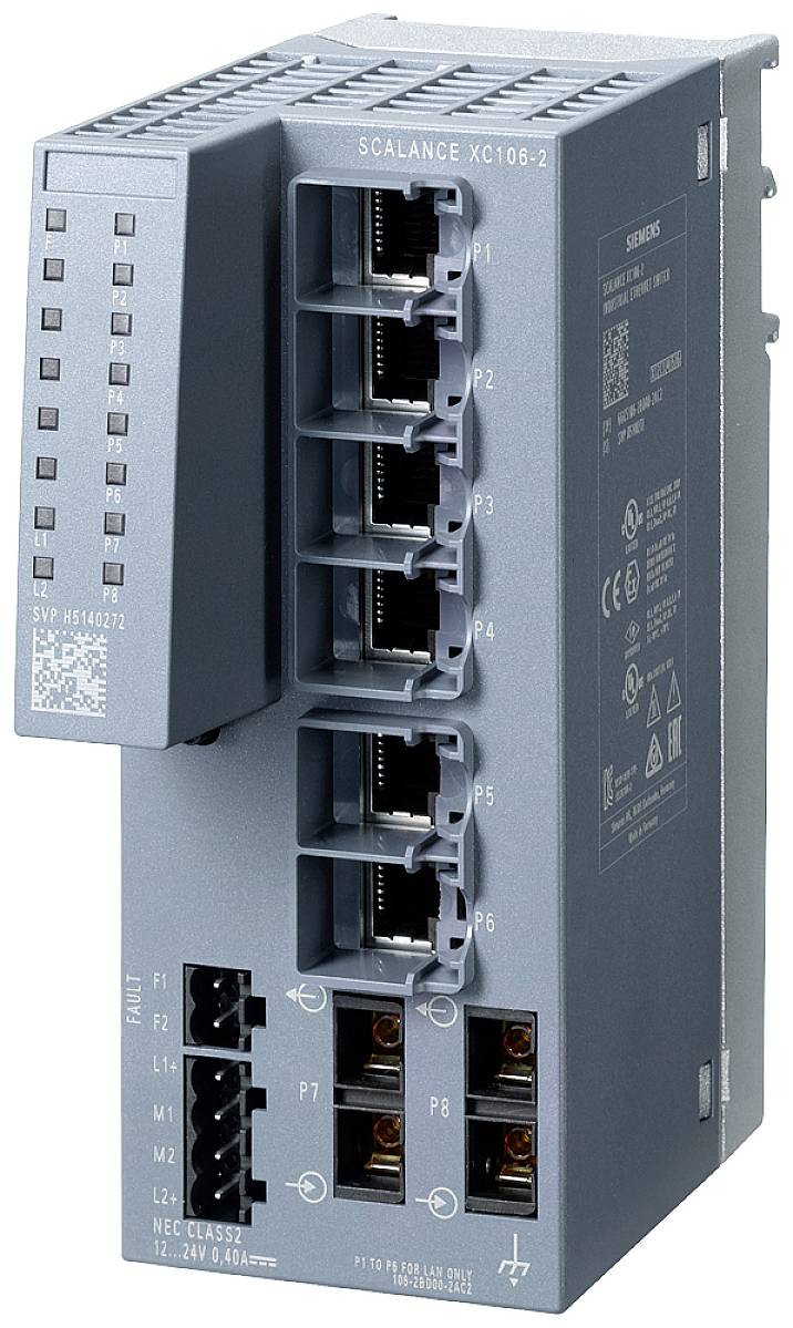 Siemens 6GK5106-2BD00-2AC2 Netzwerk Switch 10 / 100MBit/s