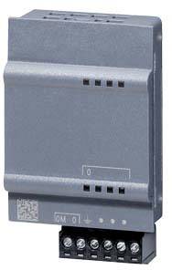 Ein graues elektrisches Modul mit mehreren Anschlüssen unten und Lüftungslöchern oben. Verwendung unbekannt.