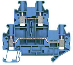 Siemens 8WH10200AG01 Doppelstockklemme 6.2mm Schrauben Blau 1St.