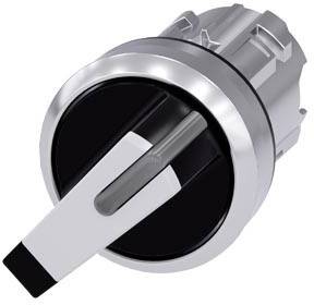 Drehknopf mit schwarzer und silberner Oberfläche, zeigt auf Nullstellung. Geeignet zur Steuerung von Elektrogeräten.