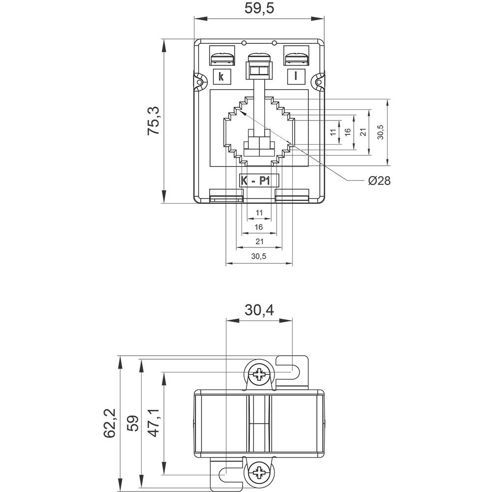 Siemens 4NC5228-2FE21 4NC52282FE21 Stromwandler 1phasig Primärstrom 700A Sekundärstrom 5A Leiterdurchführung Ø:26mm