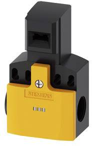 Elektrisches Bauteil mit gelber Abdeckung und Steckverbindungen, vermutlich ein Schalter oder eine Steckdose von Siemens.