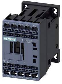 Elektrischer Schalter von Siemens, Modell Sirius, mit verschiedenen Anschlussklemmen für elektrische Installationen.