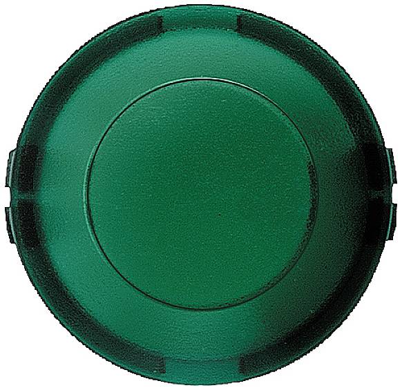 Grüner Flaschendeckel in Draufsicht.