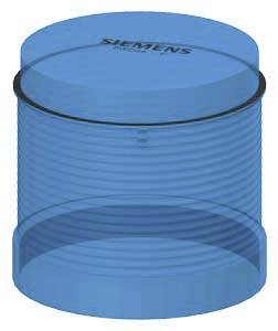 Ein blauer Zylinder mit dem schwarzen Text 'Siemens' oben darauf. Der Zylinder hat horizontale Linien und sieht strukturiert aus.