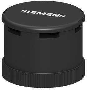 Ein schwarzer, runder Siemens-Deckel mit geriffeltem Rand und offenem Schlitzmuster an der Seite.