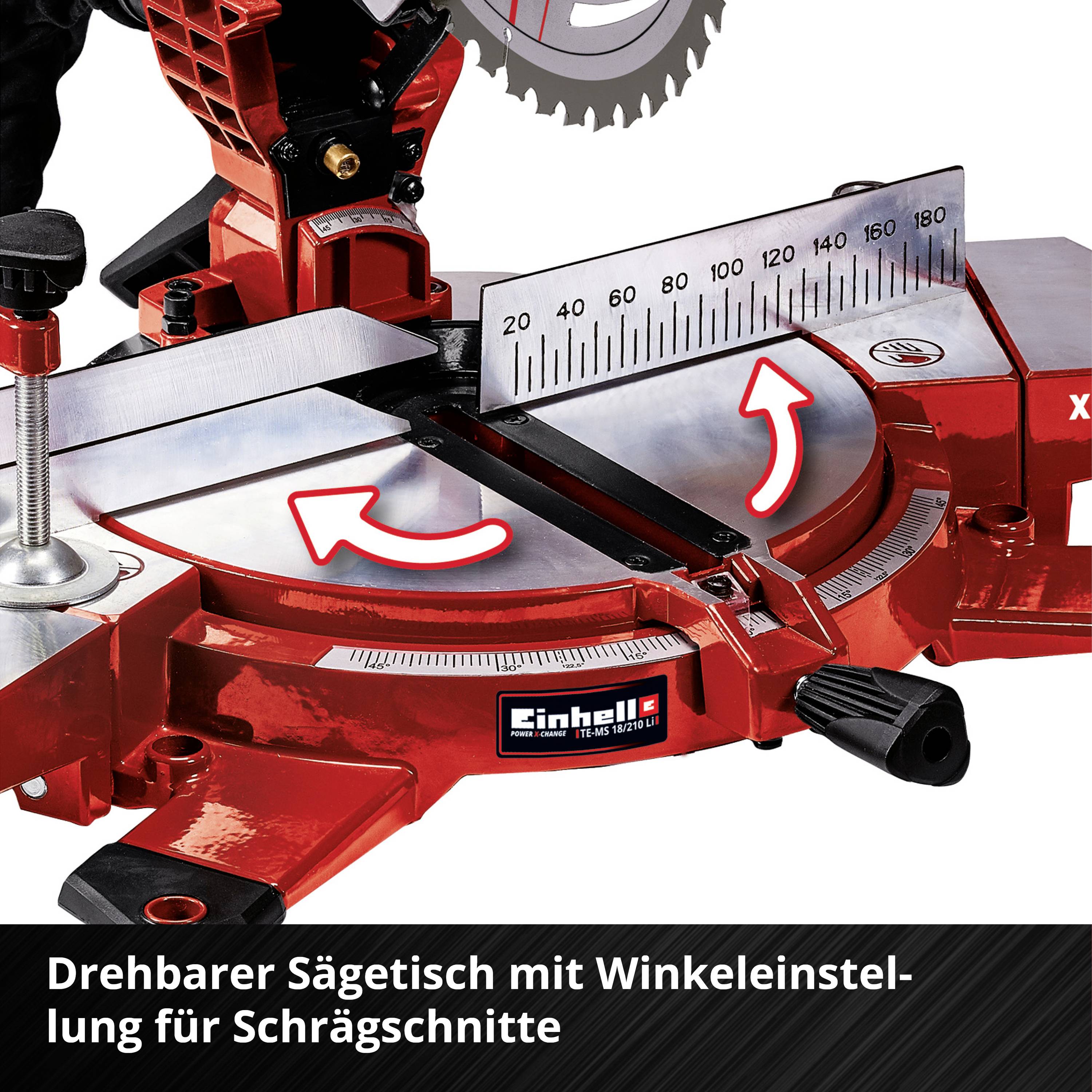 Einhell Power X-Change TE-MS 18/210 Li-Solo Akku-Kappsäge ohne Akku 210mm 30mm