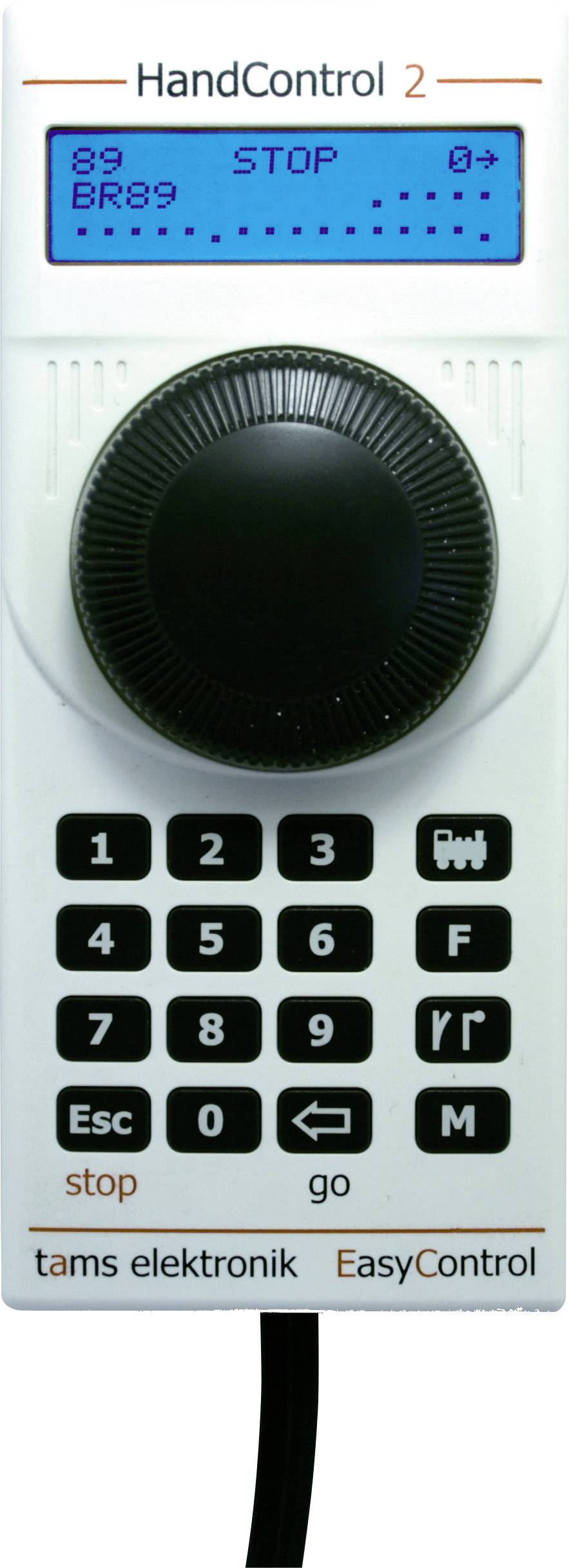 Ein tragbares Gerät mit einem Display, auf dem 