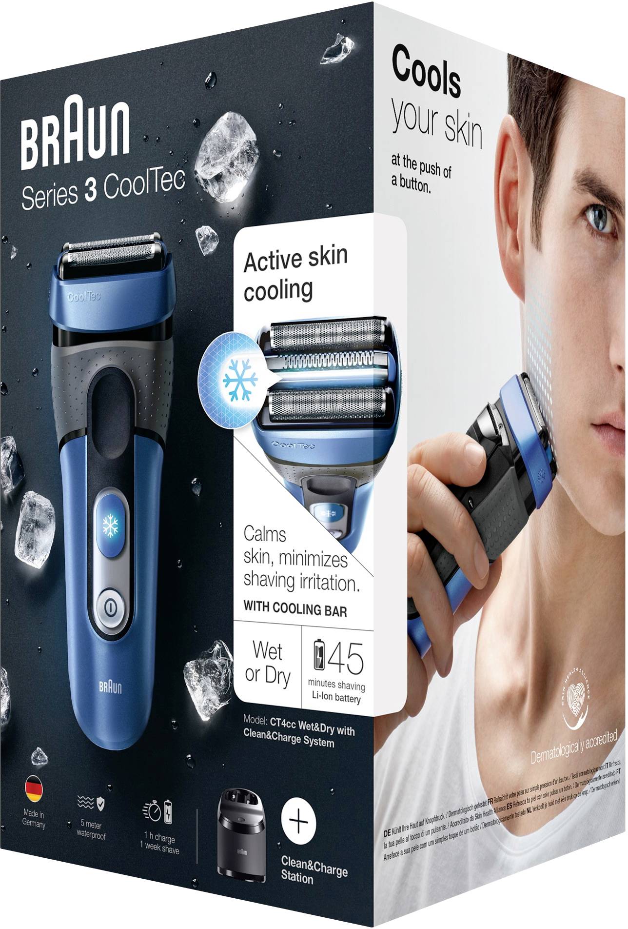 Braun Series 3 CoolTec CT4cc Folienrasierer Blau