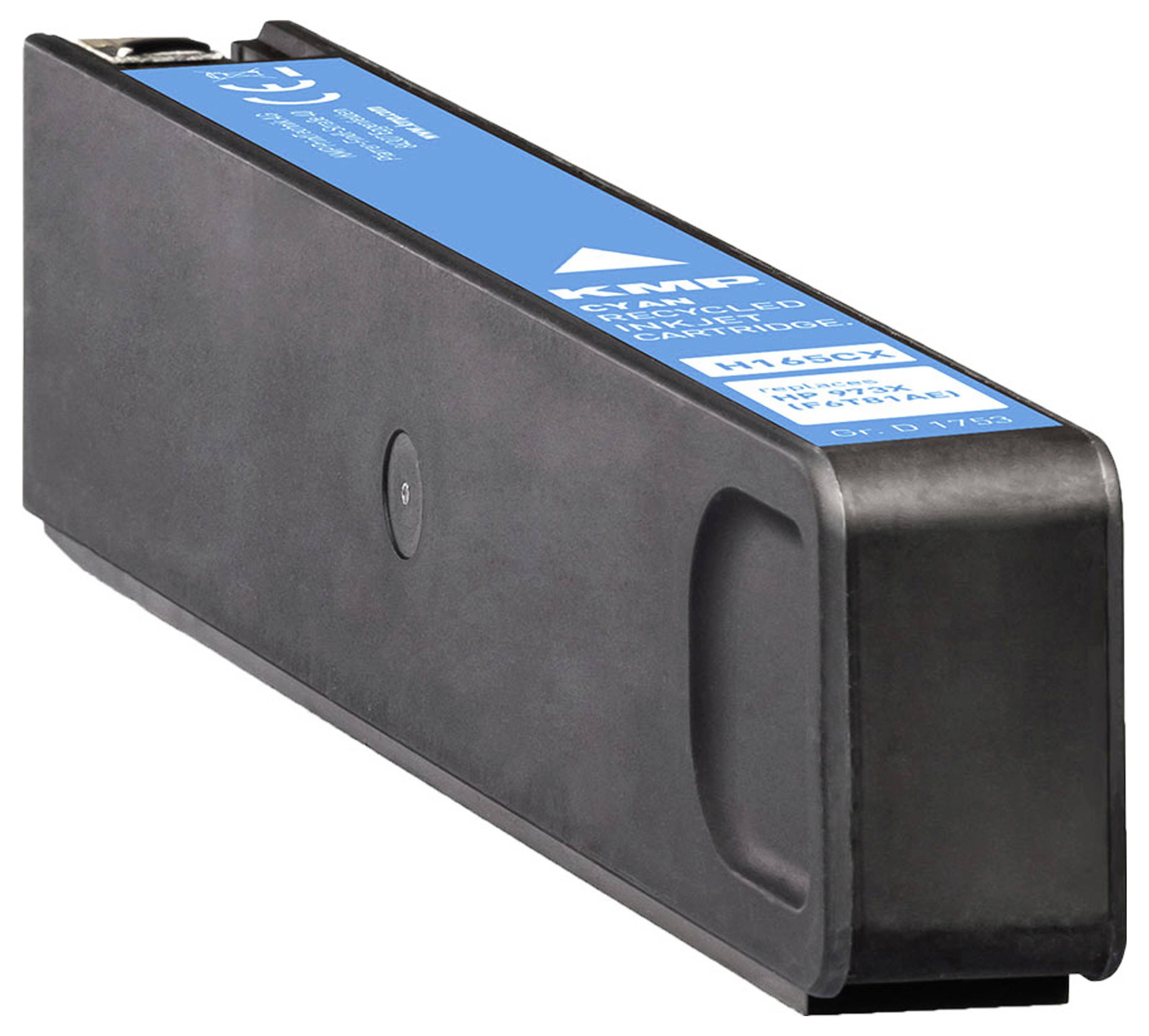 Eine schwarze und blaue Druckerpatrone mit der Bezeichnung 'KMP 953X', die für hohe Druckausbeute konzipiert ist.