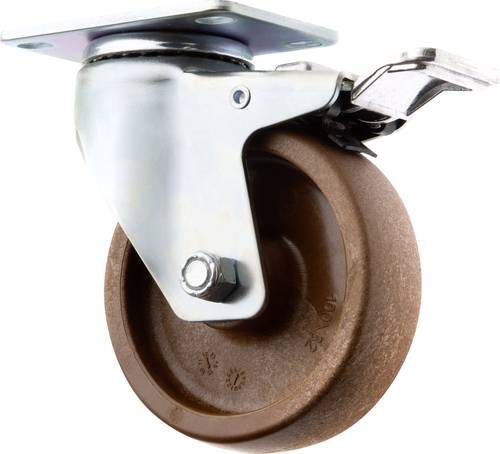 TO-5137947 Lenkrolle mit Feststellbremse 100mm mit Anschraubplatte - Polyamid und Glasfase