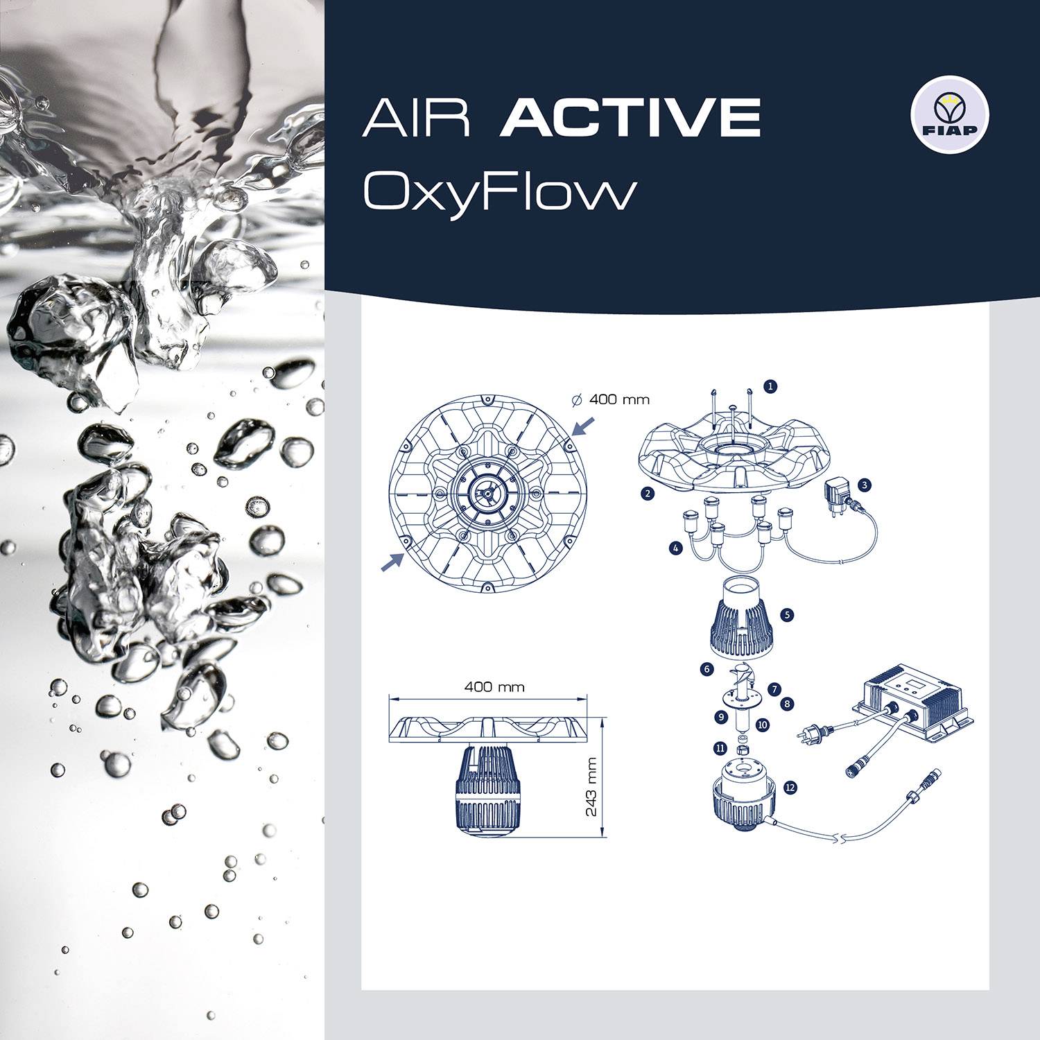 FIAP 2955 Air Active OxyFlow Teichbelüfter 20.000 l/h