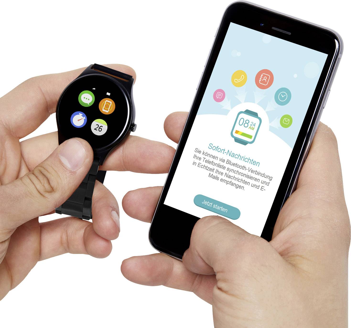 X-WATCH Qin XW Prime II Smartwatch Schwarz