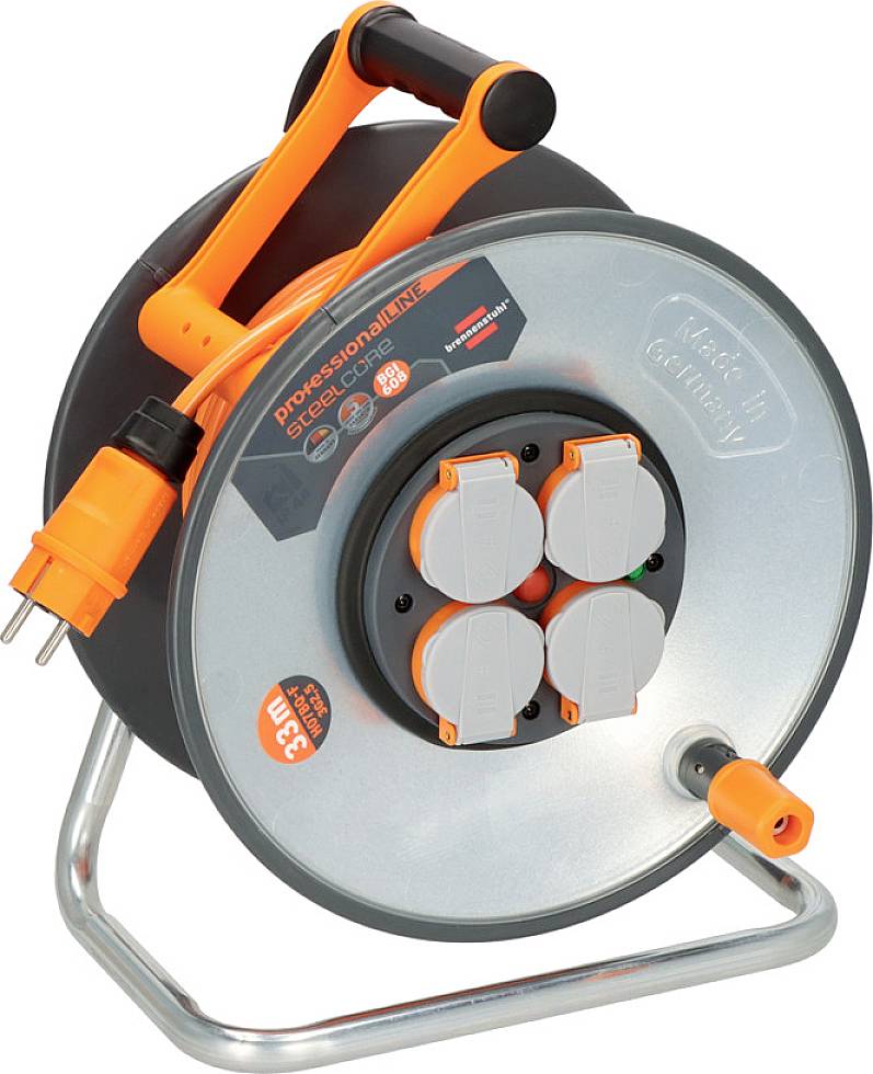 Brennenstuhl professionalLINE 9192330200 Kabeltrommel 33.00m Orange Schutzkontakt-Stecker