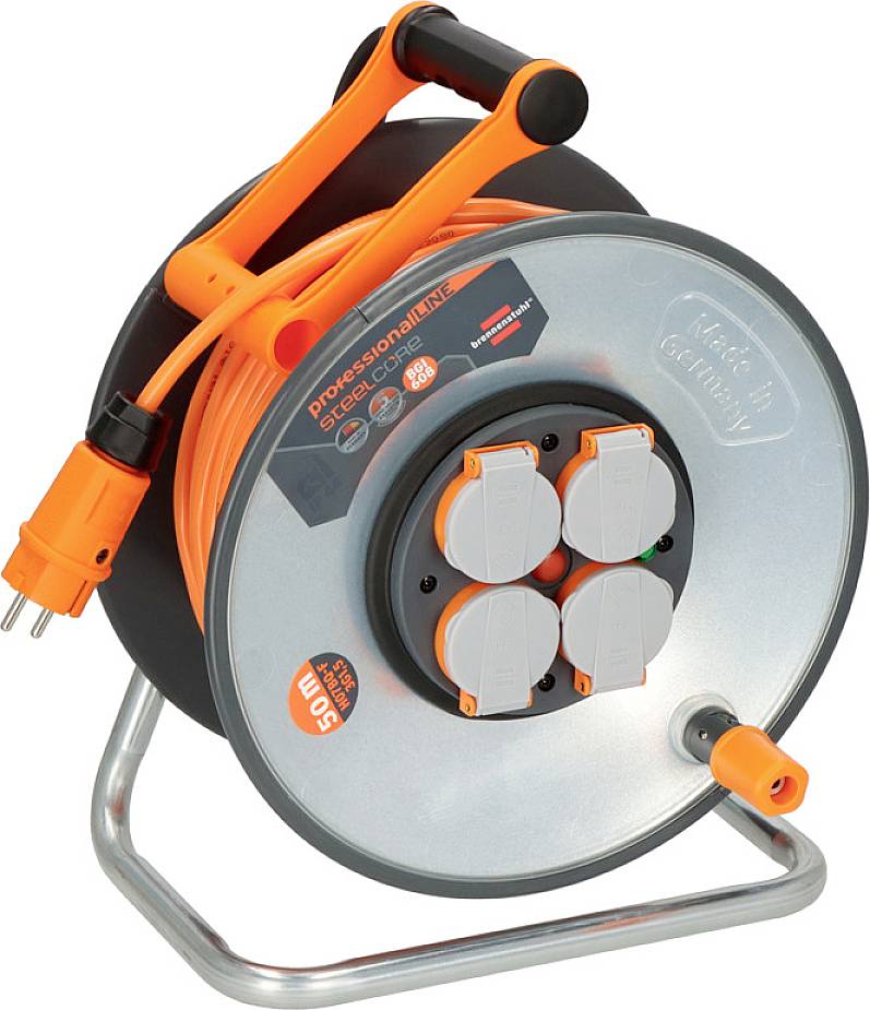 Brennenstuhl 9191500200 Kabeltrommel 50.00 m Orange Schutzkontakt-Stecker