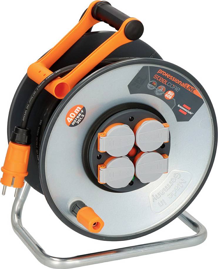 Brennenstuhl 9191400100 Kabeltrommel 40.00 m Schwarz Schutzkontakt-Stecker